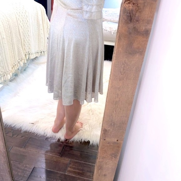 Glamour by Gabriella skye gold shimmer dress size 6 - Picture 4 of 8